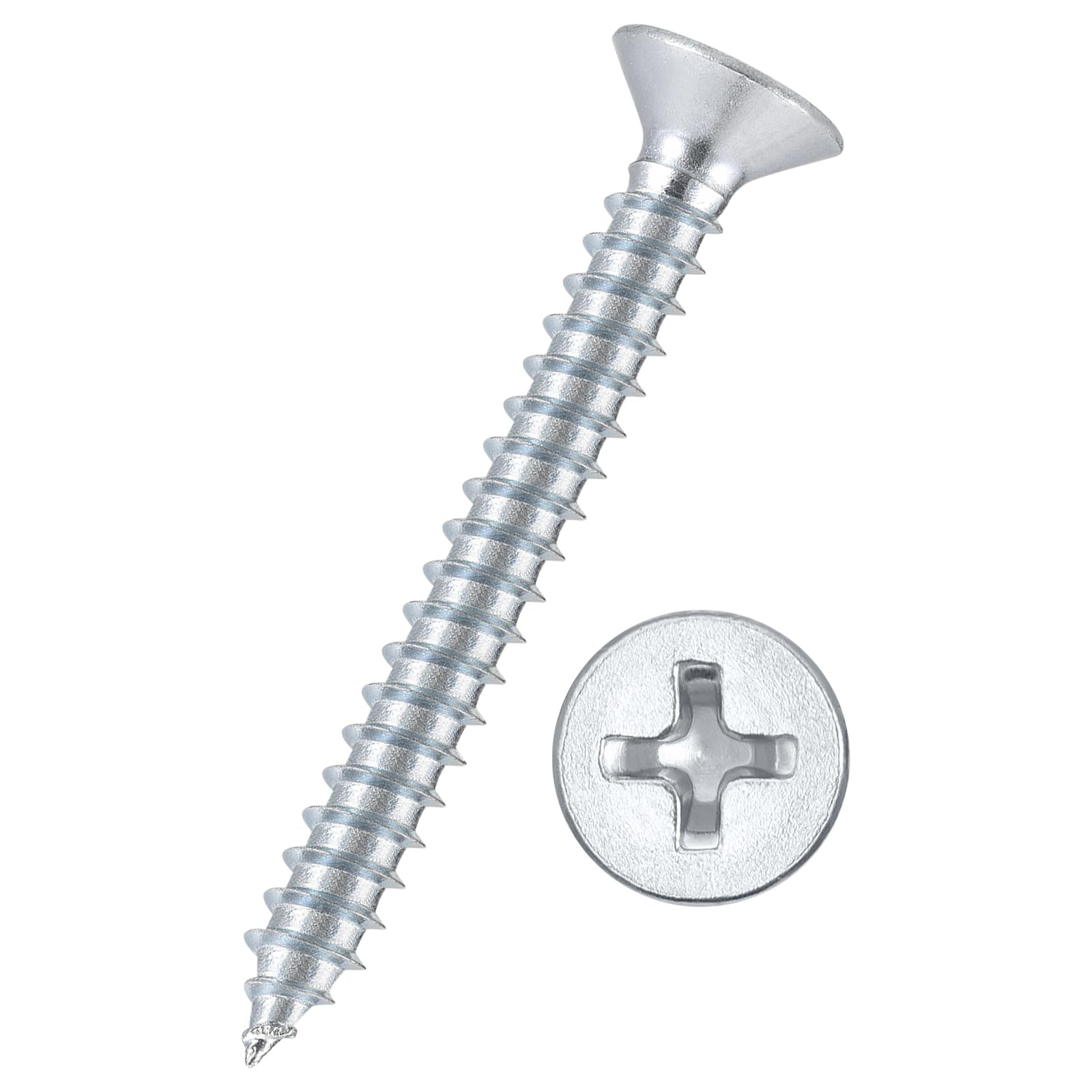 Kozelo 100pcs Phillips Flat Head Wood Screws