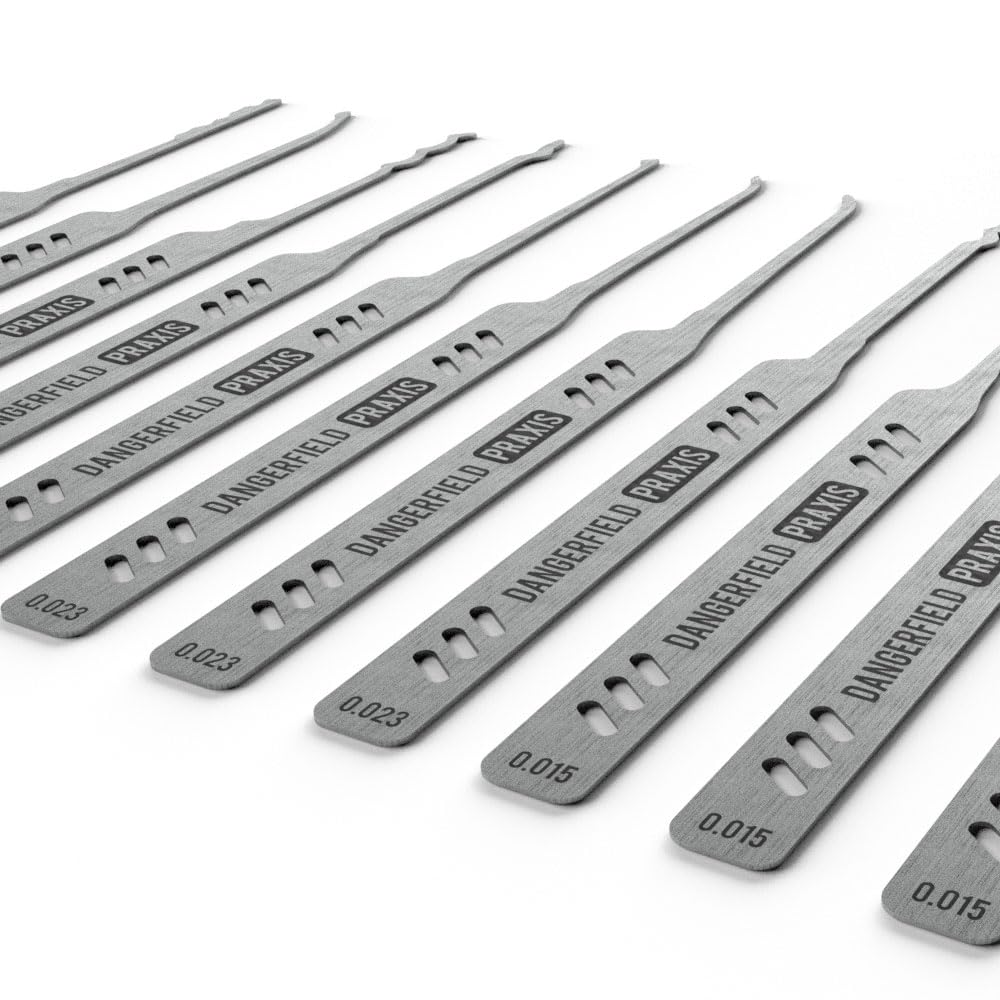 Dangerfield Praxis Dual-Gauge Complete Lock Pick Set Pro-Grade 21-Piece Lock Picking Kit | Dual Gauge Stainless Steel Picks & Tension Tools | Ideal for Beginners to Experts + Ebook