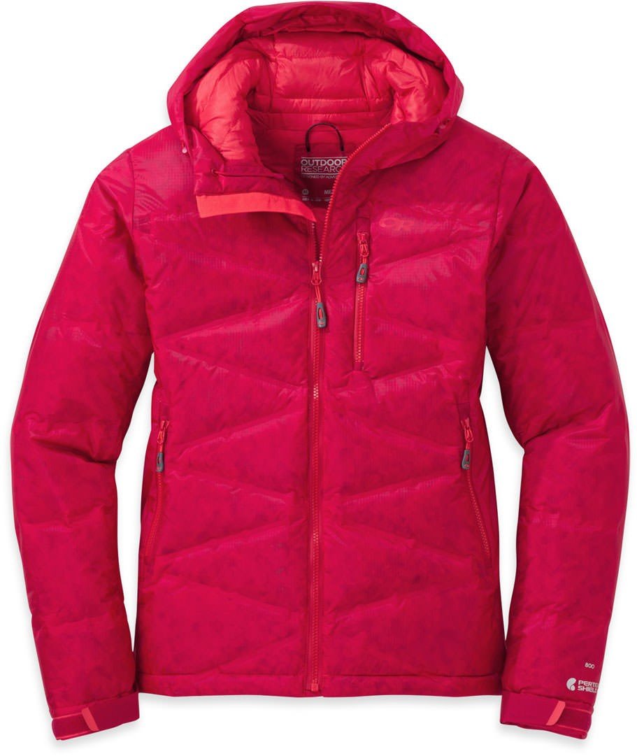 Outdoor Research Women's Floodlight Down Jacket, Scarlet, X-Small