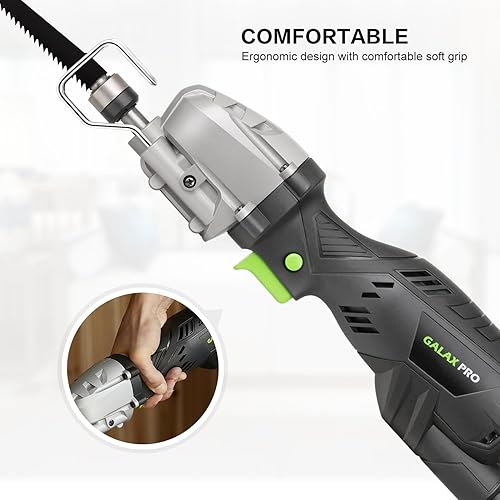 Miniatura 2 de Sierra de vaivén GALAX PRO, sierra de vaivén con cable de 5.0 Amp de velocidad variable, 3000 spm, longitud de carrera  ", capacidad máxima de corte