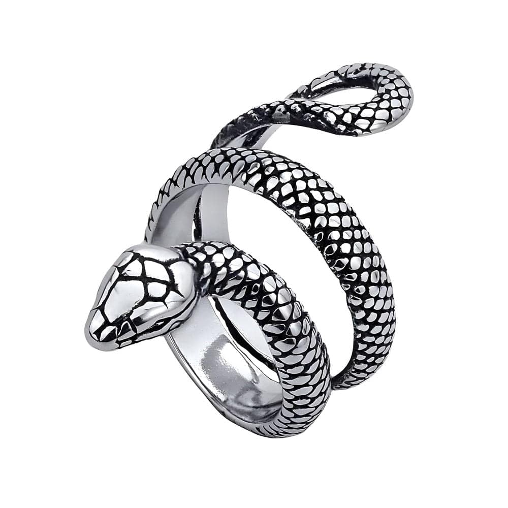 lovemi movements Silver Snake Wrap Ring, Adjustable Serpent Design Fashion Finger Ring for Men & Women-picture-37