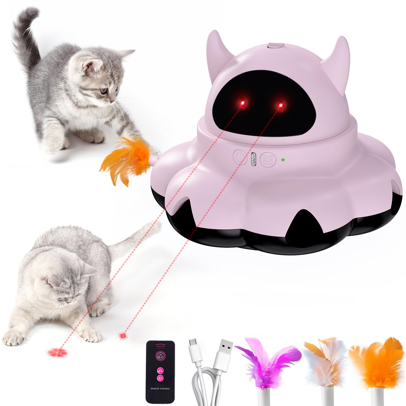 Interactive Cat Toys for Indoor Cats,Laser Cat Toys for Indoor Cats Automatic,Interactive Kitten Toys Electronic