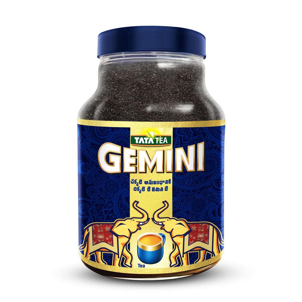 Tata Tea Gemini Black Tea, 1kg, Pet Jar, Powder