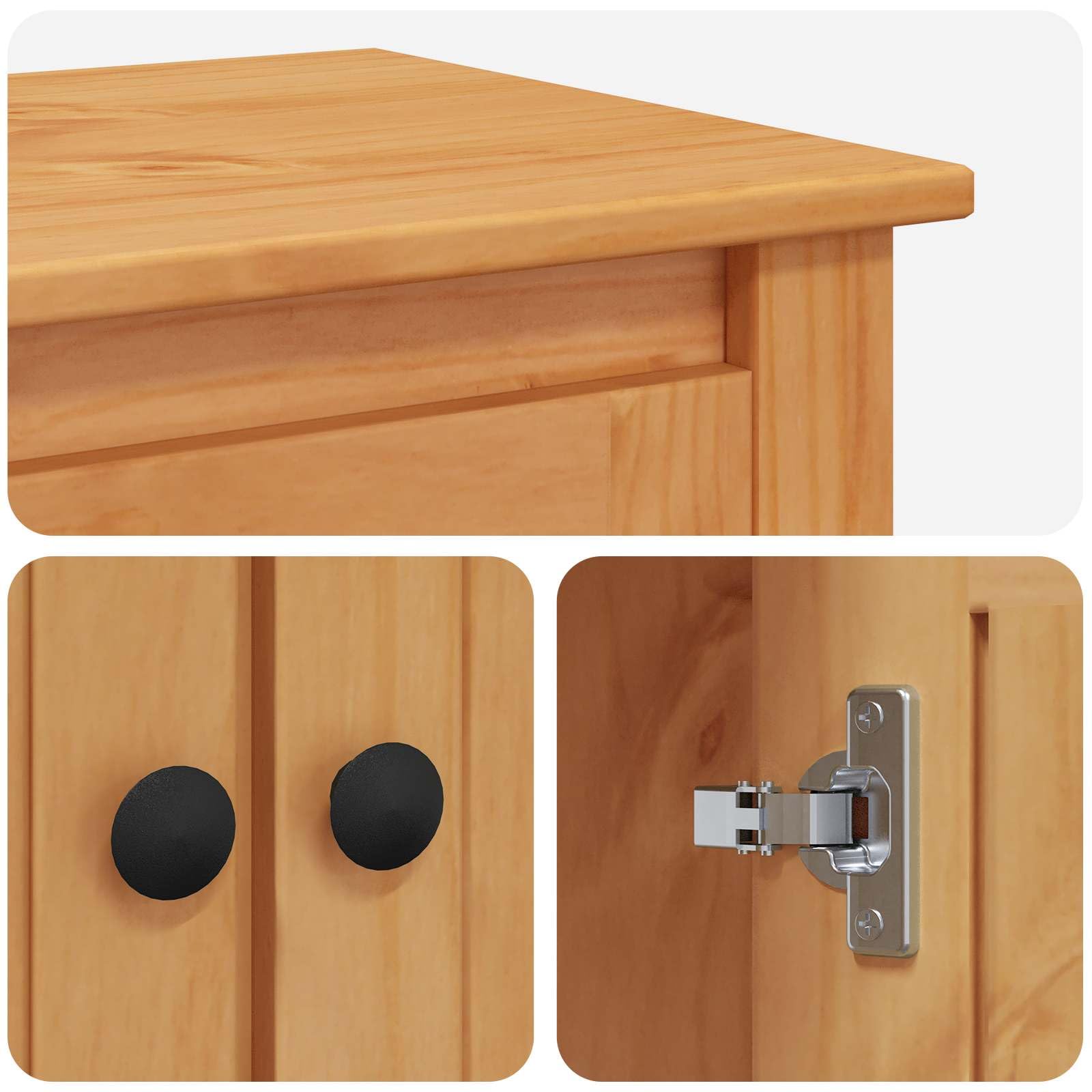 vidaXL Supporto per Acquario PANAMA Marrone 81 x 36 x 73 cm, Supporto in Legno di Pino per Acquario, Unità Moderna, Base Funzionale, Stile per Habitat Marino