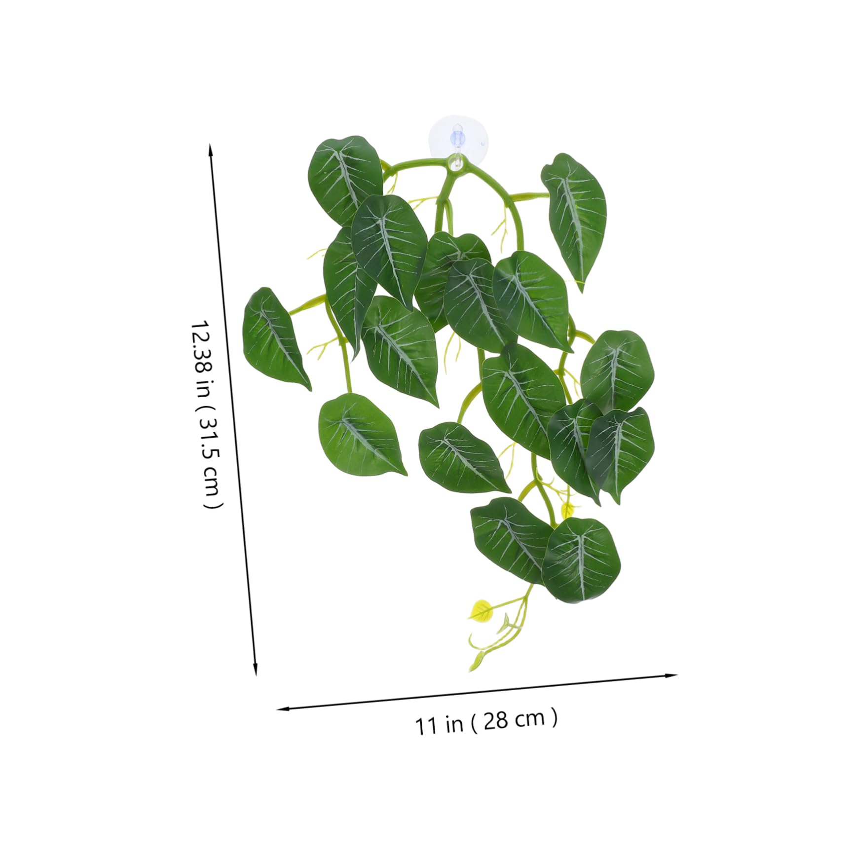 BESTonZON Reptile Habitat Decor Fake Plants with Suction Cups Abs Material Versatile Use