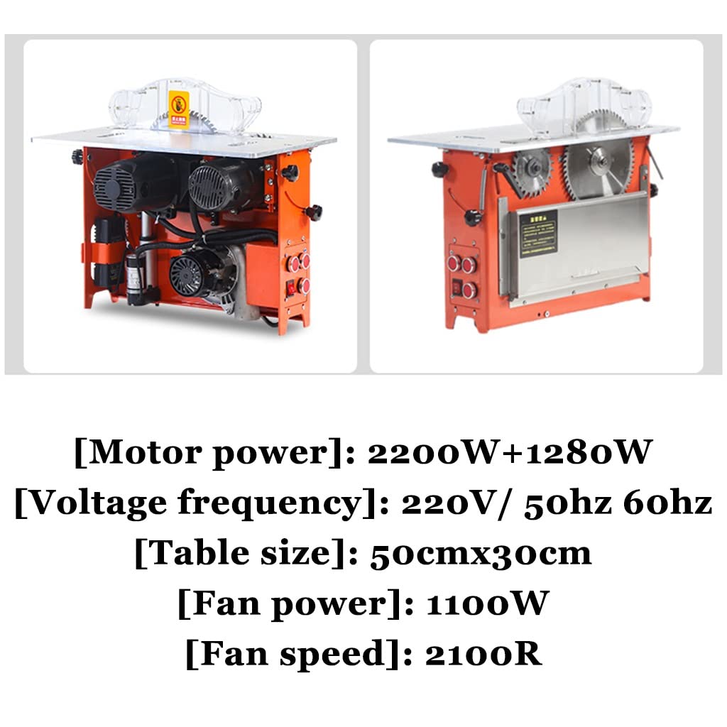 BrolEo Sierra de Mesa, Sierra de Mesa portátil, Motosierra eléctrica para carpintería de Bricolaje, Juego de Pulido de Profundidad Precisión, Sierras de Mesa multifuncionales Pulid