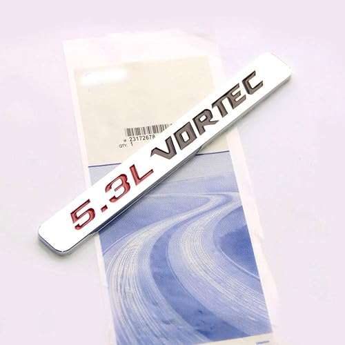 Miniatura 5 de Yoaoo Paquete de 2 emblemas de capó Vortec de 5.3 L, color negro, compatible con Silverado Z71 Sierra 2