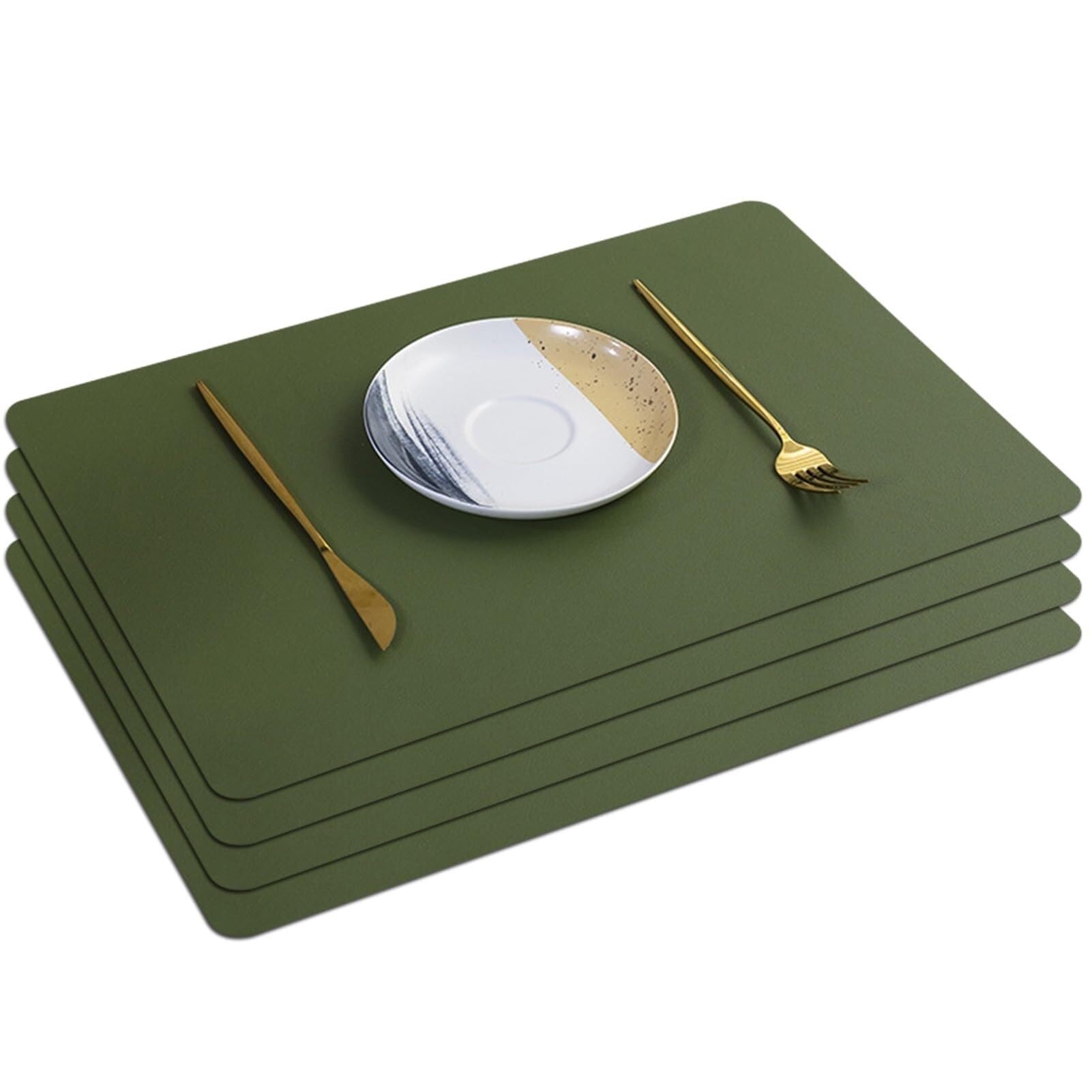 Sets de table en cuir lavables pour décoration de la cuisine et repas de fête