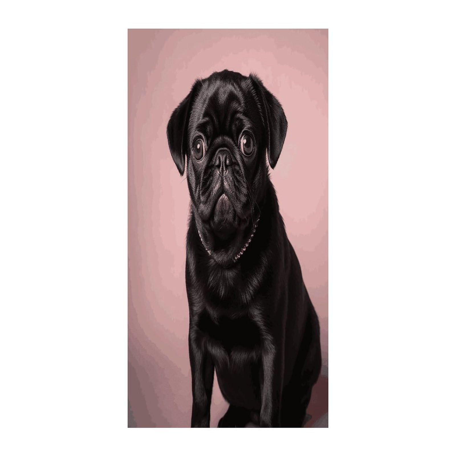 Fekiloot Style Cute Black Pug Door Curtain Room Divider Curtains
