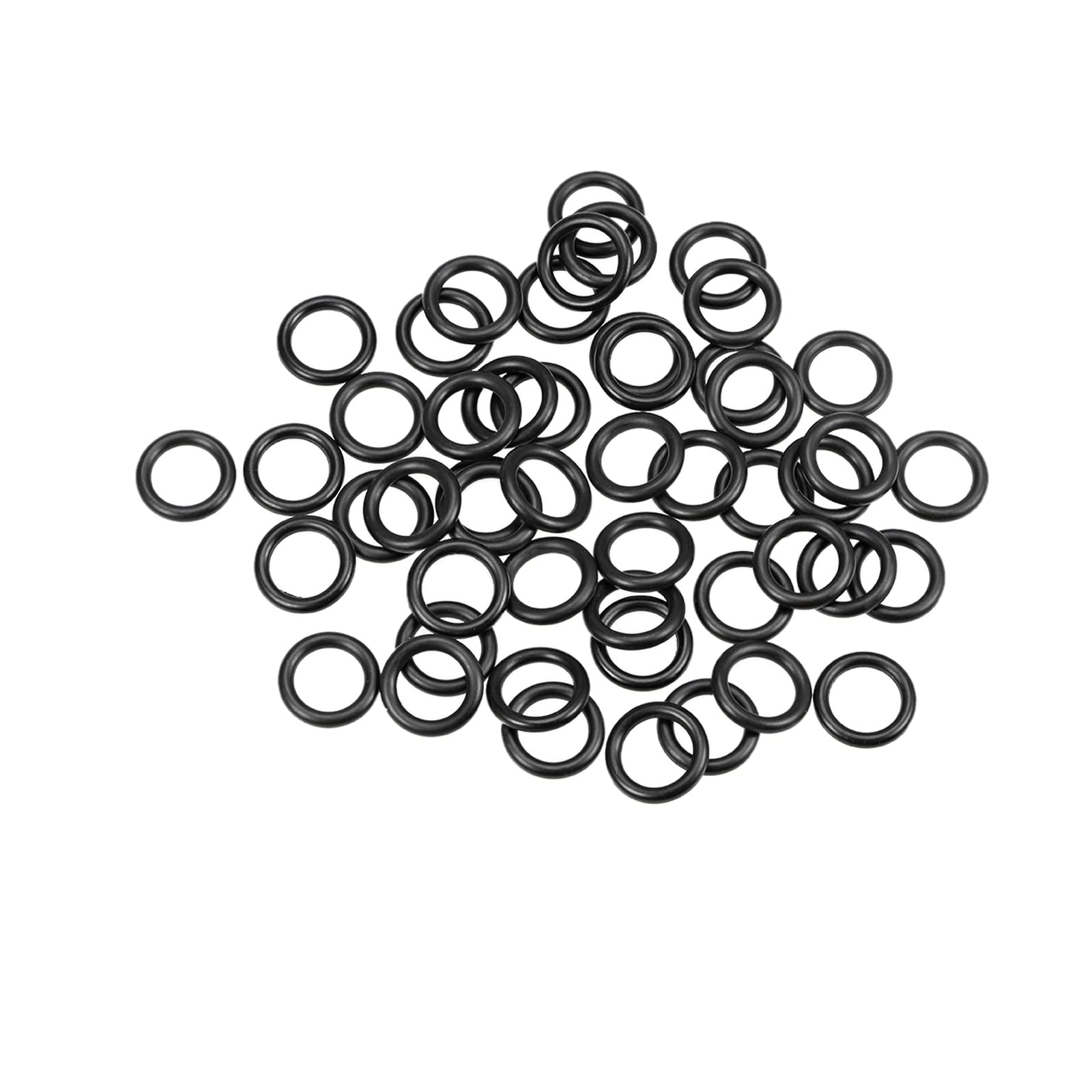 QUARKZMAN 15mm x 10mm x 2,5mm Nitrilo Goma Juntas Tóricas x 50uds Redondo Junta Arandela para Grifo Plomería Reparación Sellado Conexión [Negro]
