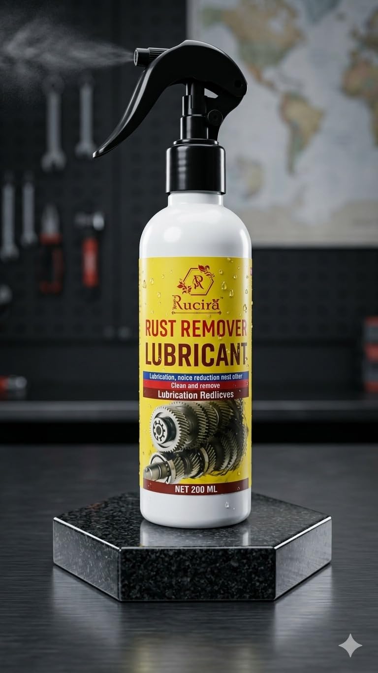 Rucira Rust Remover Lubricant Spray, 200 ml, for Metal Parts, Nuts, Bolts & Tools, Reduces Noise and Friction (1) : Amazon.in: Car & Motorbike Rucira Rust Remover Lubricant Spray, 200 ml, for Metal Parts, Nuts, Bolts & Tools, Reduces Noise and Friction (1) : Amazon.in: Car & Motorbike
