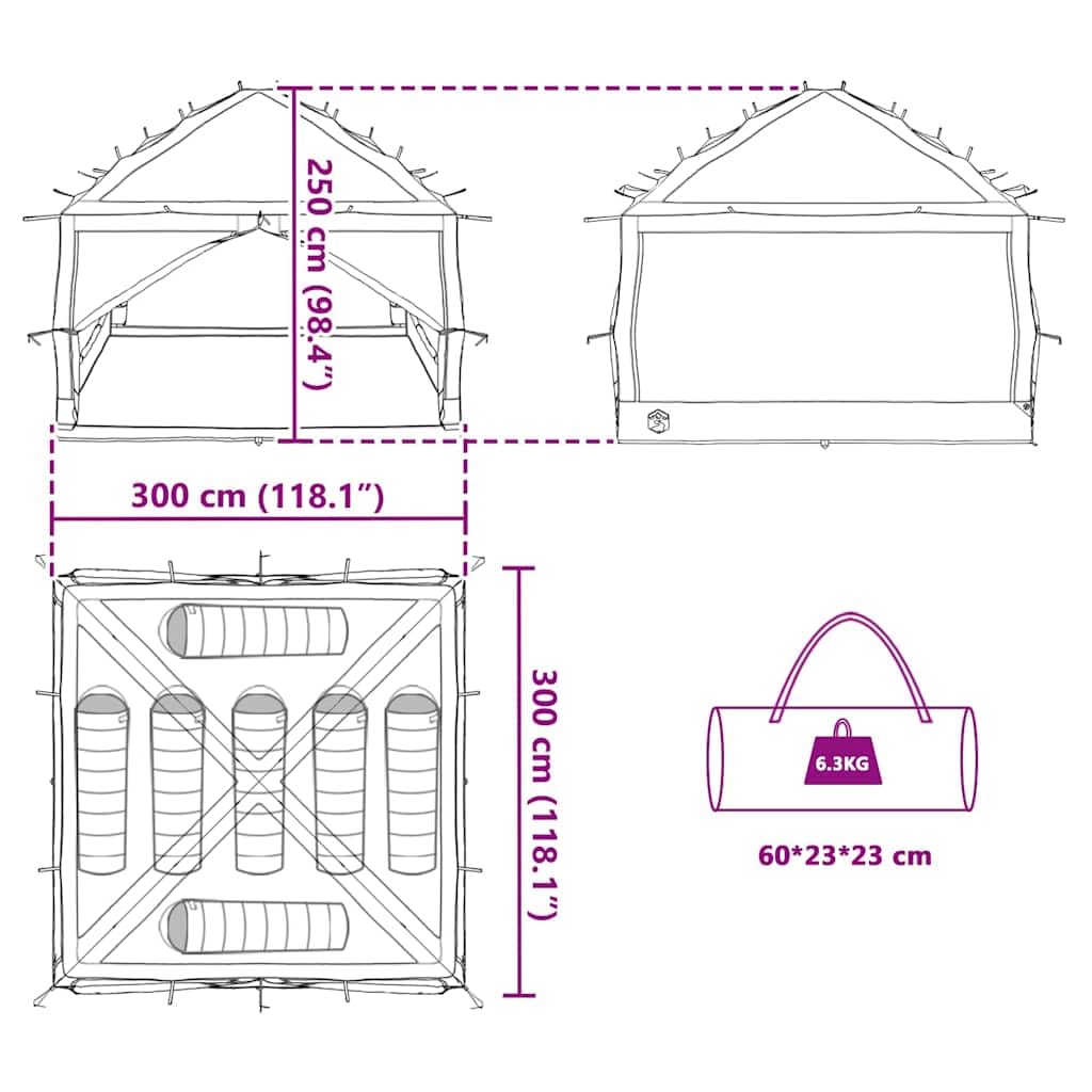 vidaXL Tenda da campeggioTenda TrekkingRiparo avventura