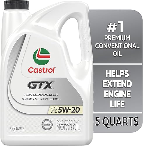 Miniatura 2 de Castrol 60017 GTX High Mileage 5W-20 aceite de motor sintético mezclado, Ultraclean