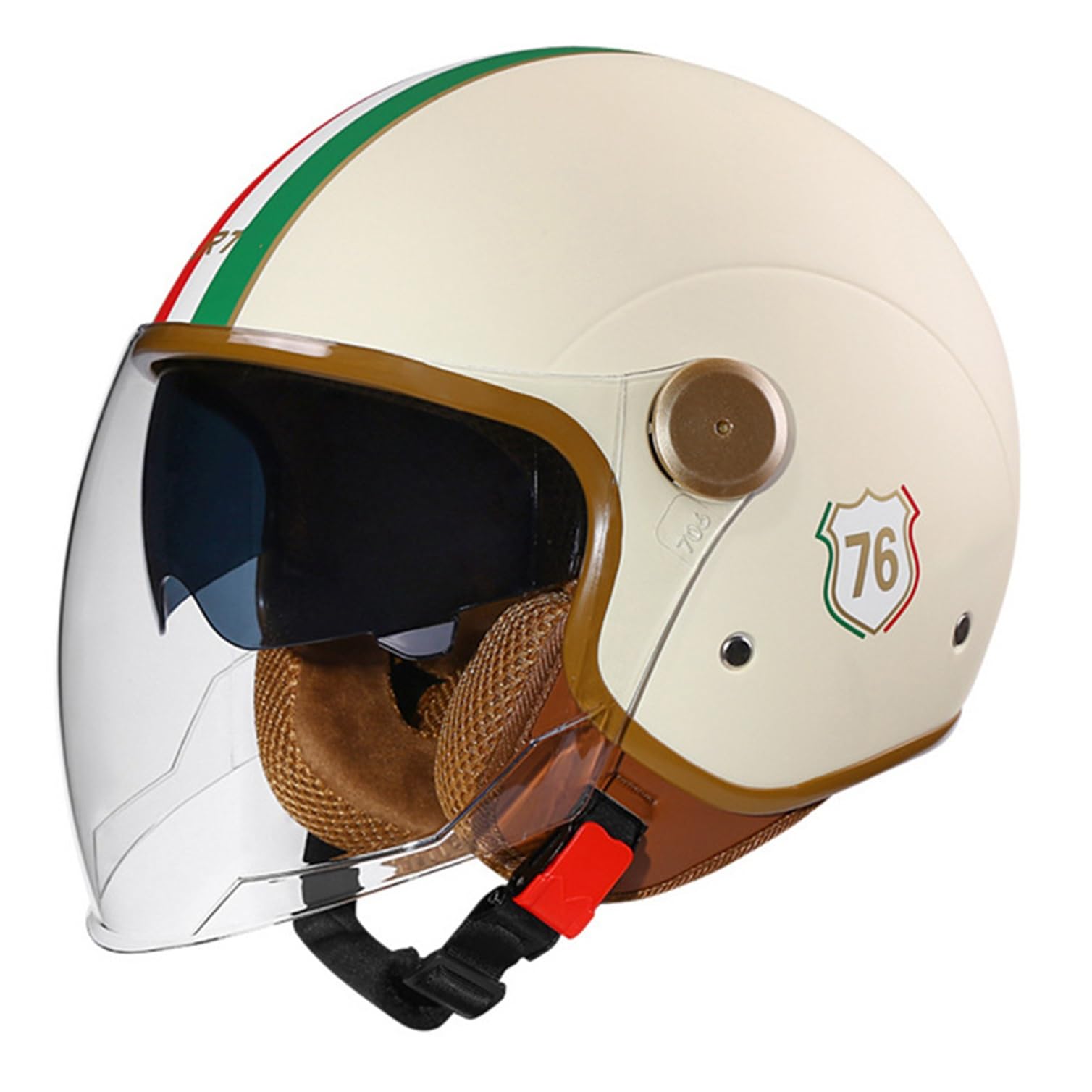 Casque ouvert moto 3/4 fini l'éblouissement avec la double visière solaire