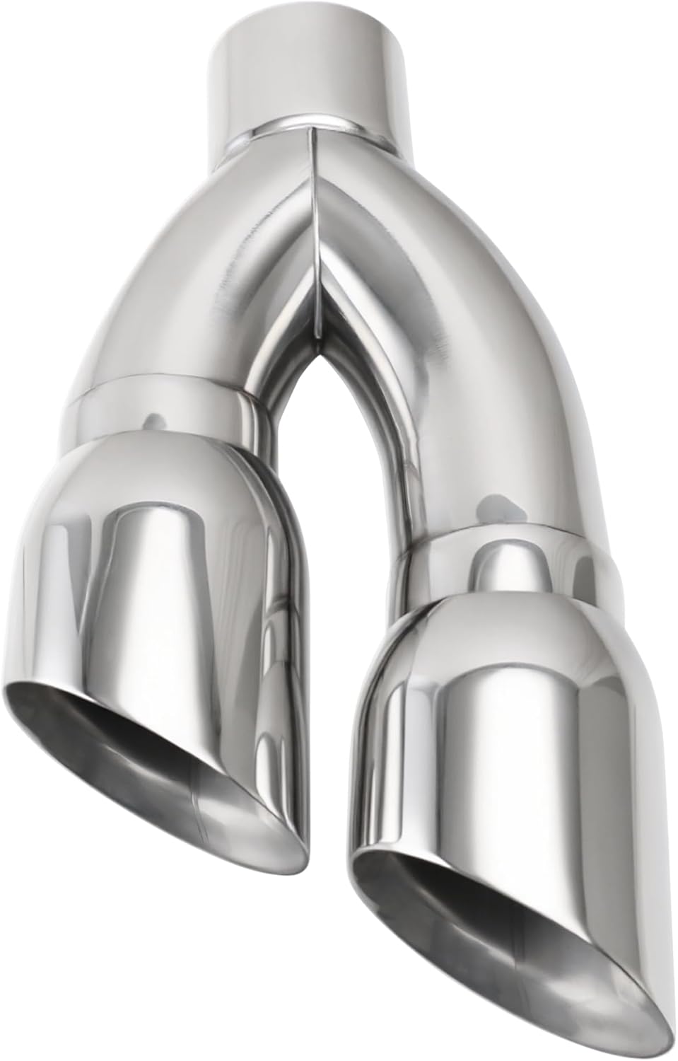 MGSTORM 3" Inlet 4" Outlet 16" Long Dual Slant Angle Stainless Steel Exhaust Tip - Weld On Universal Fit for Car and Truck
