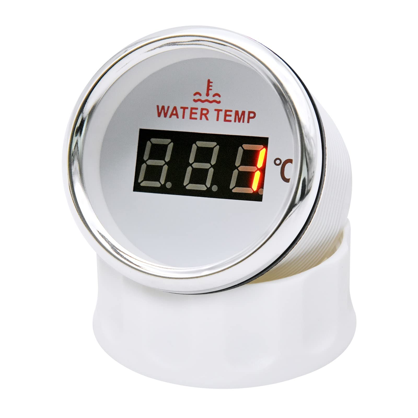 52mm Auto LKW Boot Wassertemperaturanzeige Temperatursensor 40-120 Celsius Digitaler Wassertemperaturmesser mit roter Hintergrundbeleuchtung,Präziser Monitor(3)