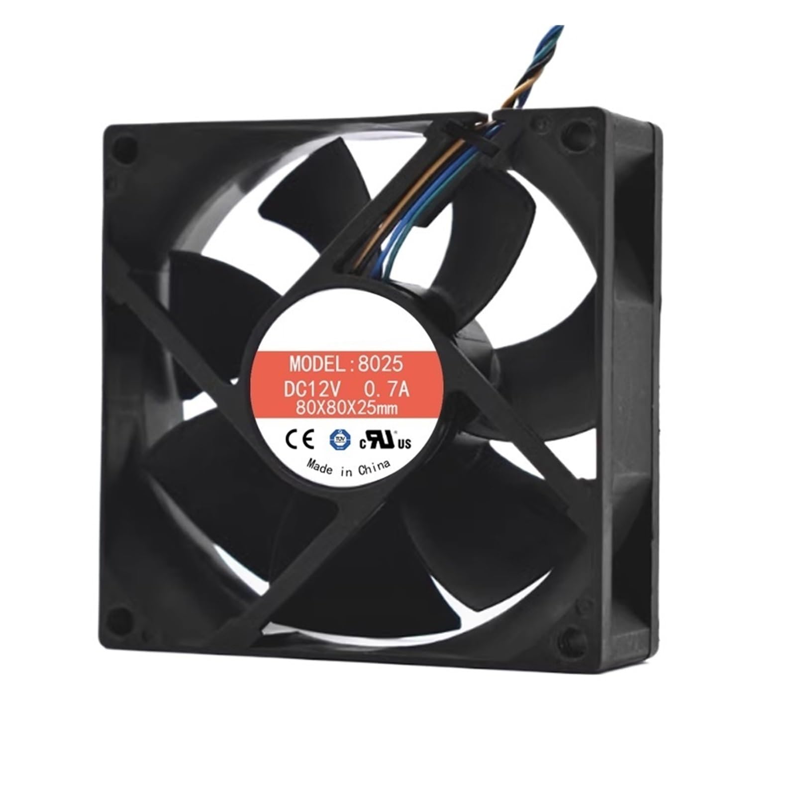 YMUGUEGH 8025 Fan 8cm DC12V 4-pin cooling fan(12V 4500 RPM 4 wire)