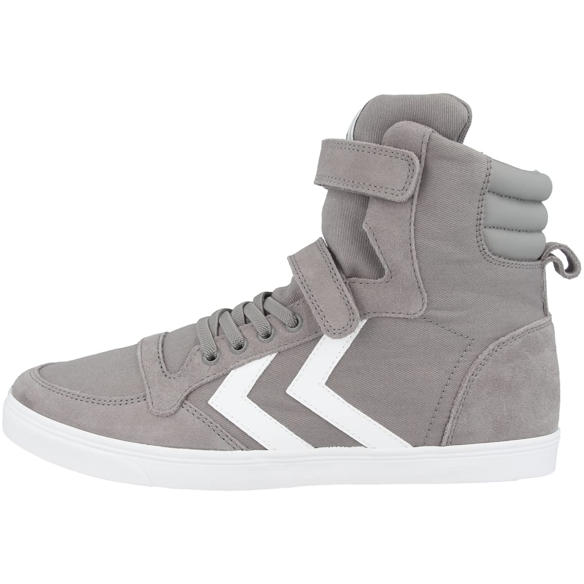 hummel Kids Slimmer Stadil High Tops Trainers Junior Frost Grey C11.5 (30)