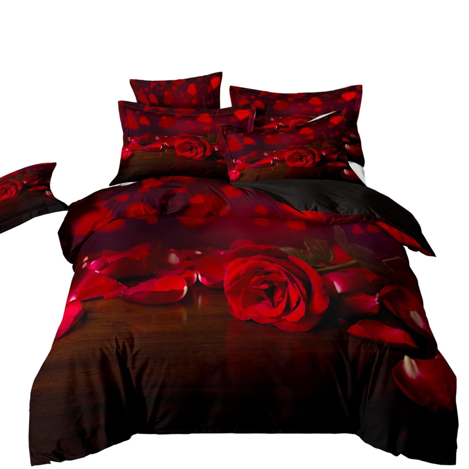 Single Duvet Cover Set Brown Red Flowers Single Bed Duvet Cover Set