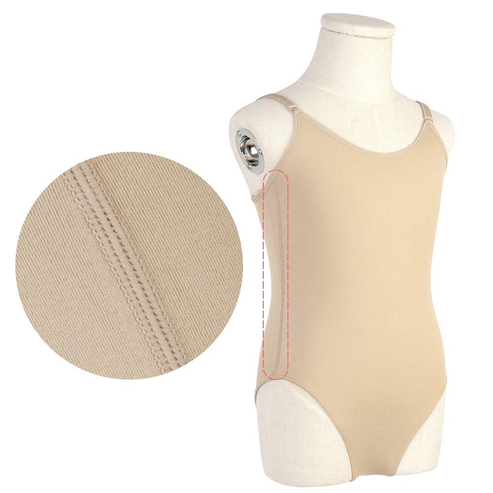Soudittur Balletto Body da Danza Classica Bambina Canotta Body da Donna/Ragazza Intimo Senza Cuciture Nudo con Spalline Regolabili