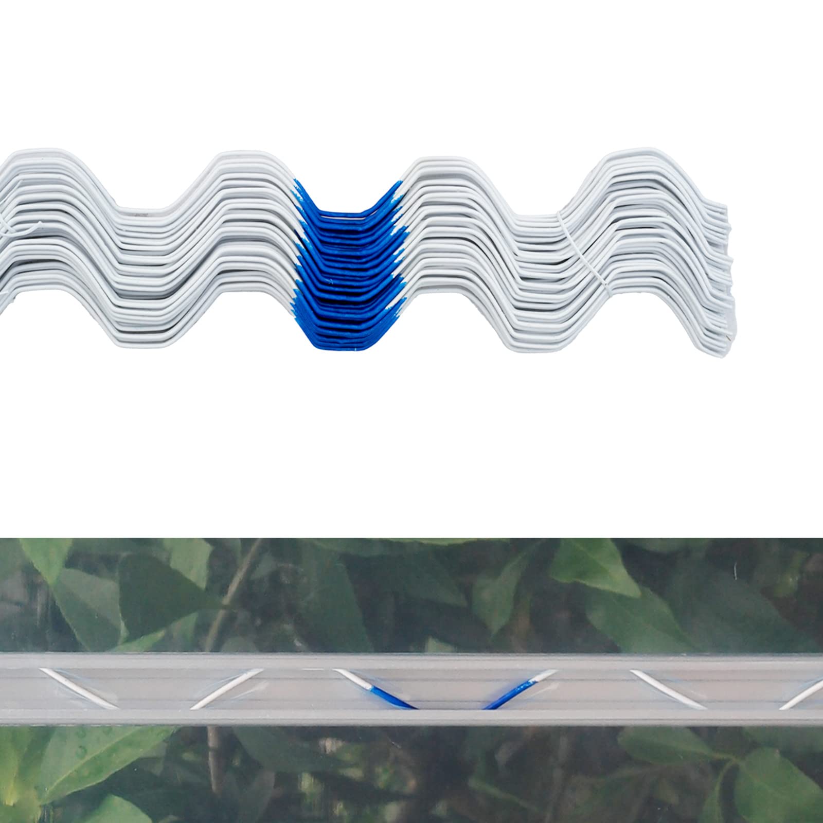 Photo 1 of WARMWU Greenhouse Spring Wire Replacement, 50 Pack 6.56 ft Greenhouse Film PVC Coated Spring Lock for Attachment of Plastic Poly Film