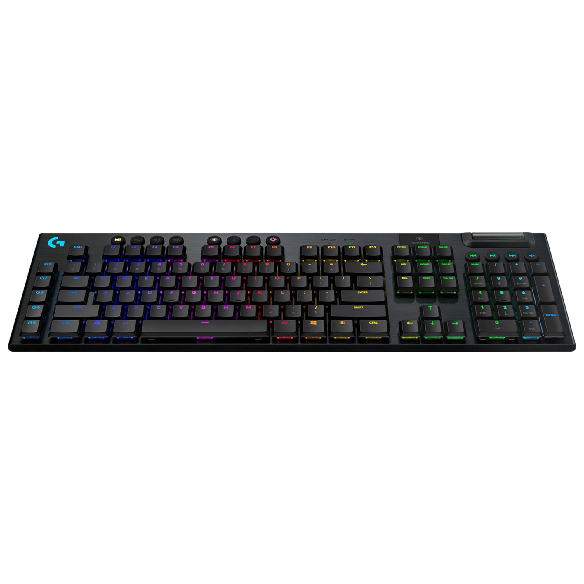 Logitech G915 LIGHTSPEED kabellose mechanische Gaming-Tastatur, Taktiler GL-Tasten-Switch, Französisches AZERTY Layout - Carbon