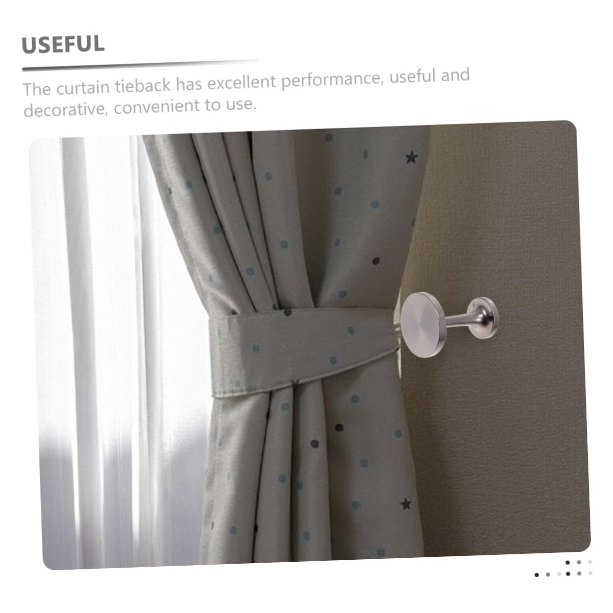 OUNONA 4 Pezzi Gancio per Tende Parete Decorativo Ganci per Tende tieback Nappa grucce Appendiabiti Legare la fermatende Decorative per tendaggi Holdback del Lega di Alluminio