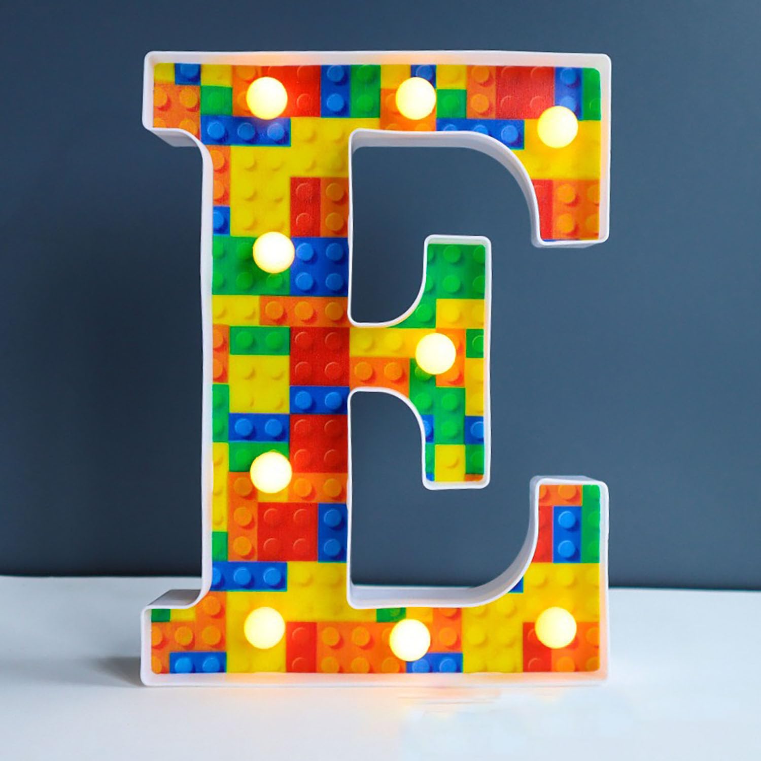 Blocks like LED Marquee Letter Lights, Light Up Letters Glitter Alphabet Letter Sign Battery Powered for Night Light Birthday Party Wedding Girls Gifts Home Bar Christmas Decoration — image 1