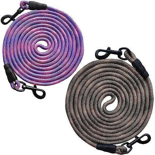 BTINESFUL 20FT Dog Tie Out Rope for Outside Yard Playing Camping