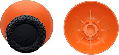 Miniatura 4 de eXtremeRate Palancas de repuesto naranja y negro para controlador PS5, joystick analógico de doble color personalizado para controlador PS4 universal