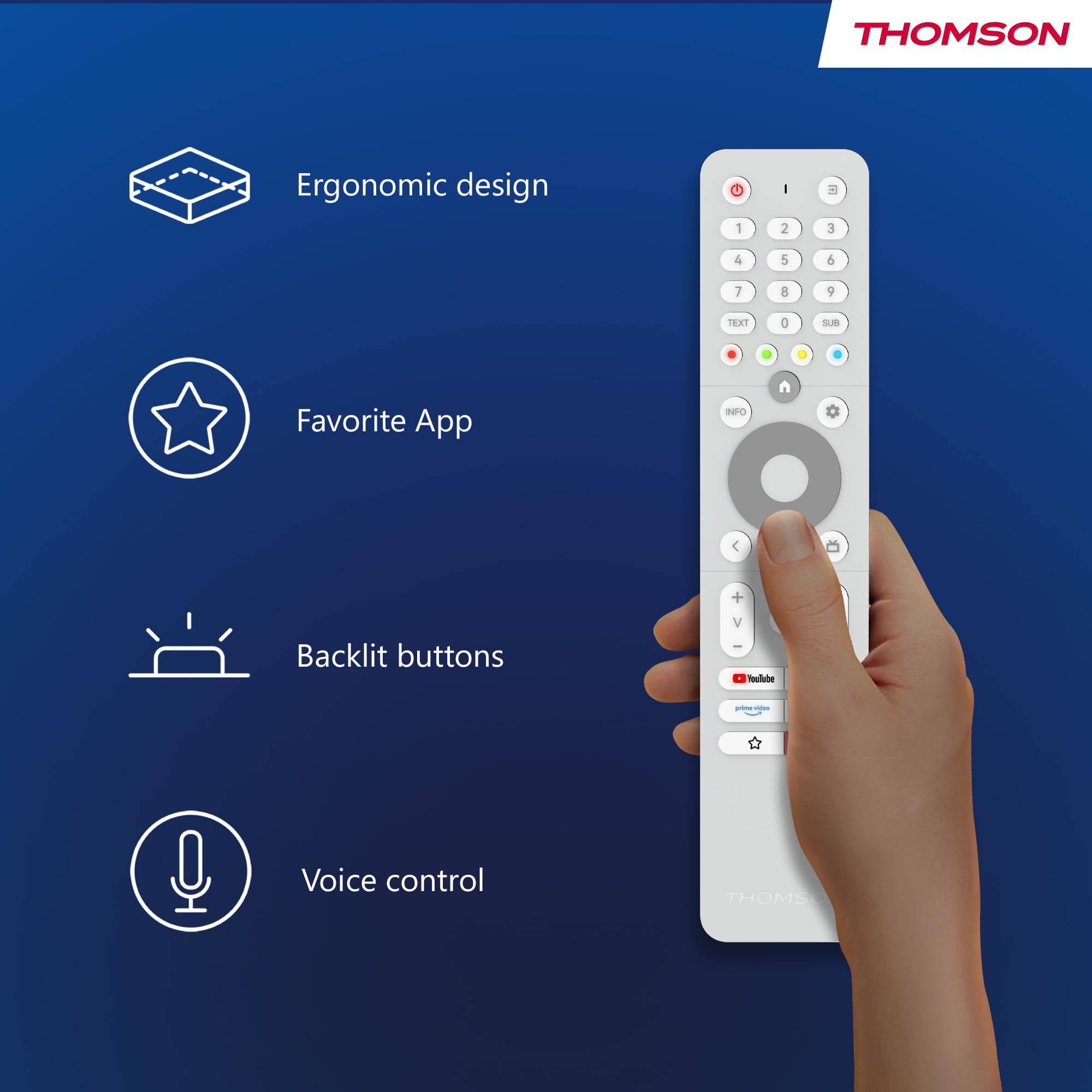 THOMSON 43 calowy (109 cm) 4K Ultra HD Biały Smart Android TV, Google Assistant, Wi-Fi, Dolby Digital, Bluetooth, Triple-Tuner (Kabel/Satelita/Antena), HDMI, CI+, A+ Płyta – 43UA5S13W