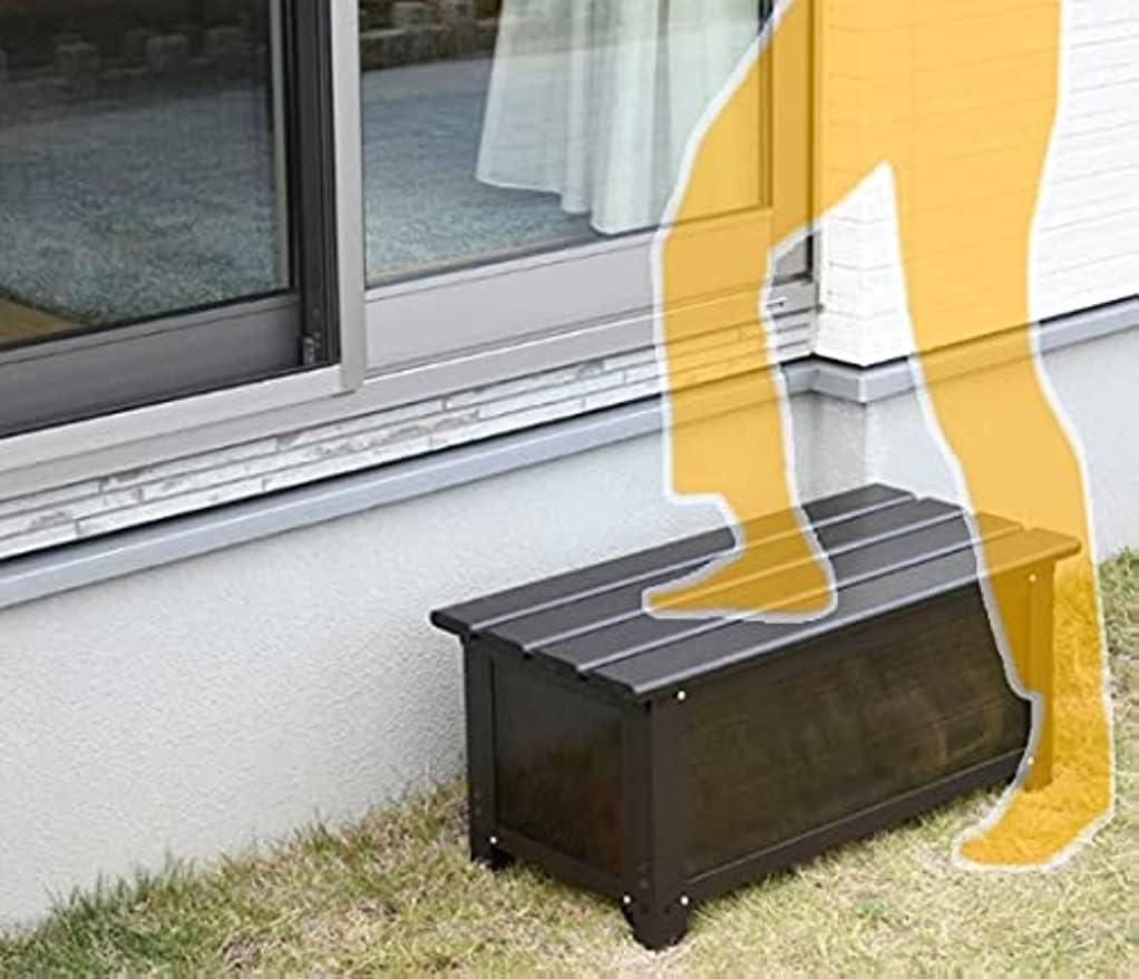 ストッカー 屋外 踏み台 幅74 高さ32 ステップストッカー ベランダ  