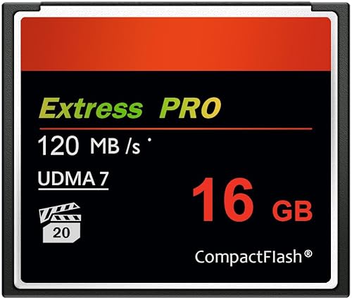 GYWY Tarjeta de memoria CompactFlash de 16 GB Velocidad UDMA de hasta 120 MBs Tarjeta CF..