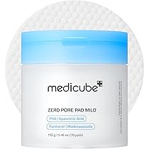 medicube Tamponi Tonici Calmanti Zero Pore Pads Mild Gentle Per Esfoliare, Ridurre Al Minimo Pori E Rimuovere Punti Neri Con Delicati Pha Ideal 2.0 (70 Unità)