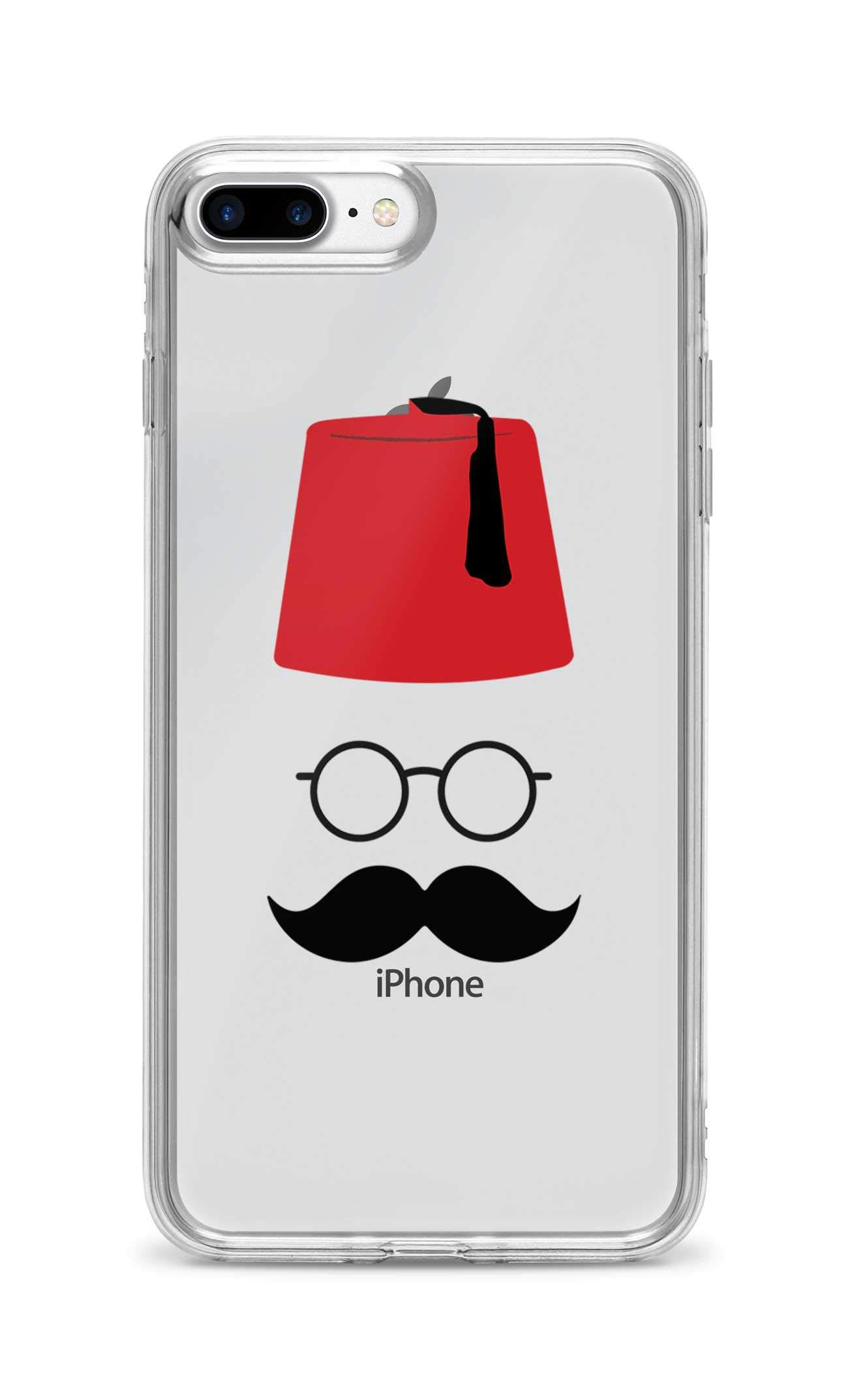 StylizeddCase Compatible with Apple iPhone 8 Plus Classic Clear Case Soft TPU Gel Thin Flexible Cover - Moussy Basha