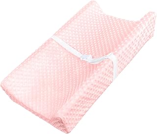 Baby Diaper Changing Pad Cover for Girls Wipeable Covers Soft Minky Dots Changing Table Pads Sheets 31" x 16" Pink