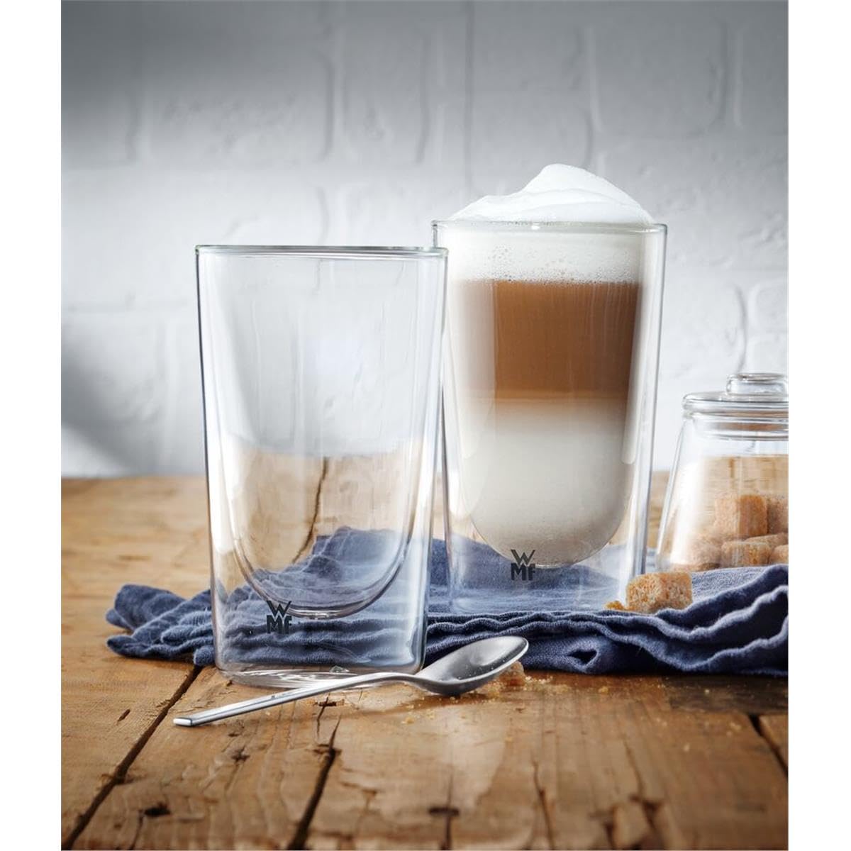 WMF Kineo 2 Parça Latte Macchiato Bardağı Seti, Kristal Cam, Çift Cidarlı, Isıya Dayanıklı, Bulaşık Makinesinde Yıkanabilir