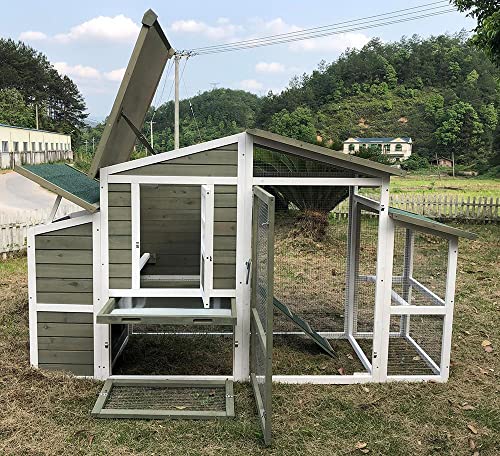 Zoopplier Winterfest Hühnerstall-wetterfest Hühnerhaus- XXL große Wachtelstall Emshaus aus massivem Holz-geeignet für 4… – Bild 6