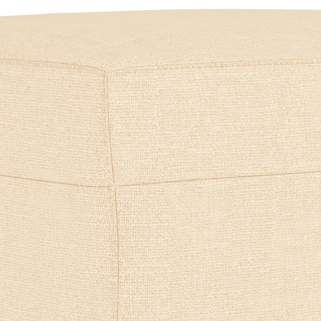 vidaXL Banco Taburete Recibidor Entrada Pasillo Dormitorio Salón Comedor Tapizado Acolchado Cama Asiento Mueble Patas de Tela Crema