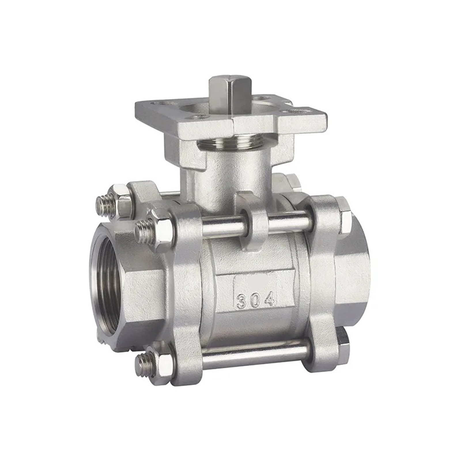 MXXDMOPD 1.2 inch SS304 stainless steel high platform three-piece internal thread ball valve