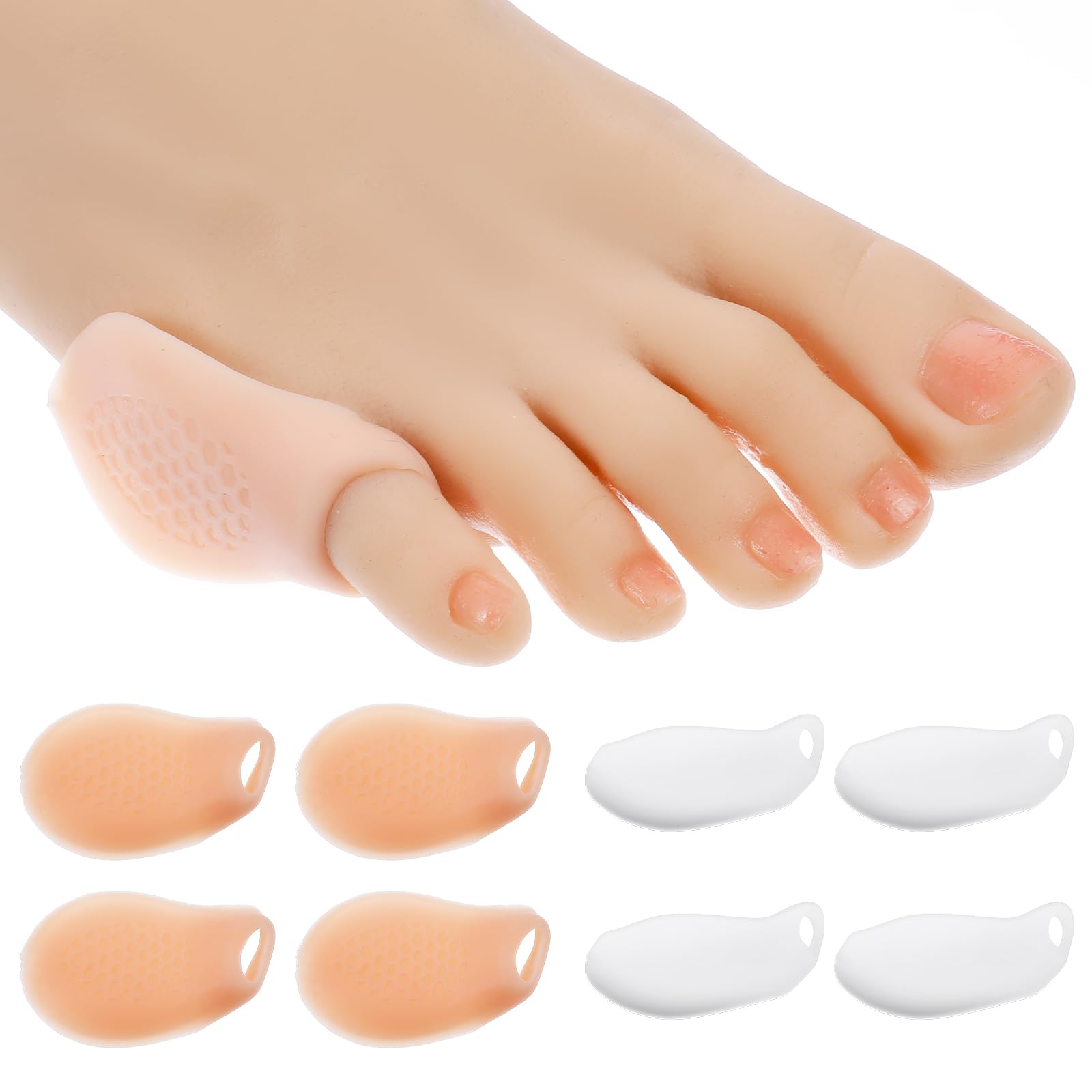 Dimeho Gel Kissen für Kleinzehen 8 Stück Schneiderballen Pads Druckschutz Blasenschutz Ballenpolster Kleinzeh Schoner Kleinzehen Pads Weiche Gel Ballenkissen Zehenspreizer Schmerzlinderung