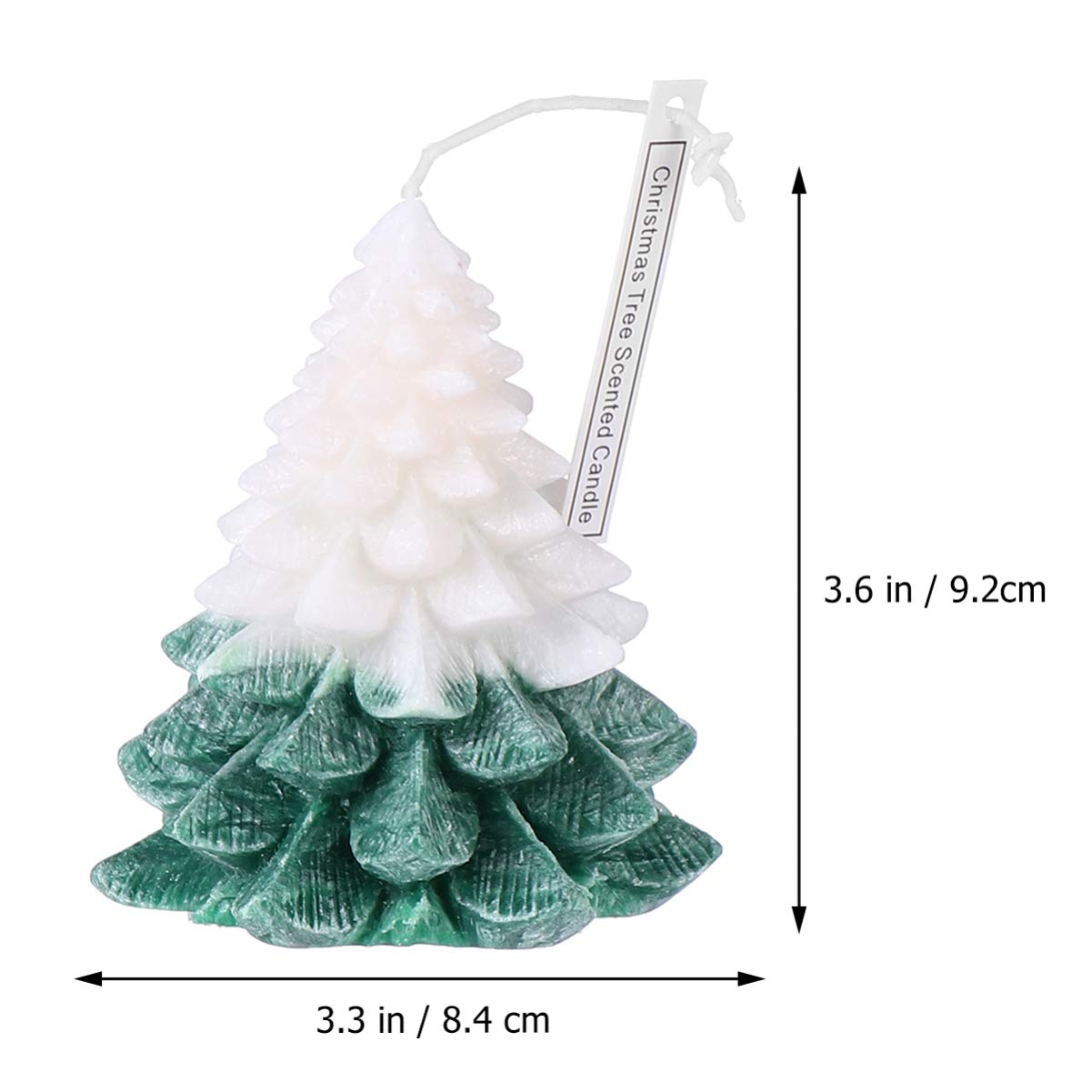 Didiseaon 1pc Dual Christmas Tree Scented Candle Fragrance Wax for Home Decoration Elegant Tabletop Decor for Holidays and Special Occasions