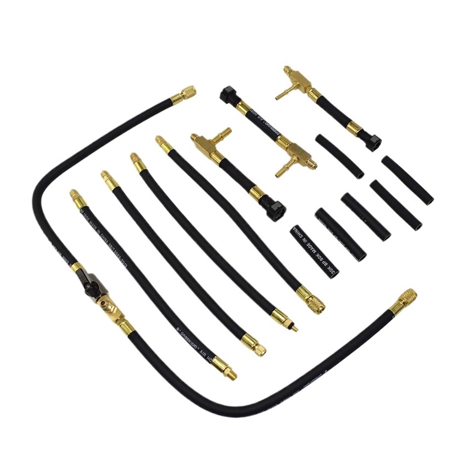46 Pezzi Deluxe Manometro Indicatore di Pressione del Carburante Kit di Test del Motore Tester della Pompa di Iniezione del Carburante per Auto, Moto, Camion