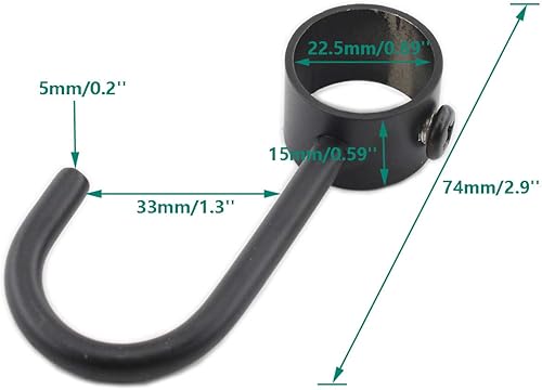 Miniatura 9 de Ganchos de acero inoxidable para barra de armario, ganchos resistentes para colgar ollas, sartenes, tazas, toallas, guantes de horno, ganchos de