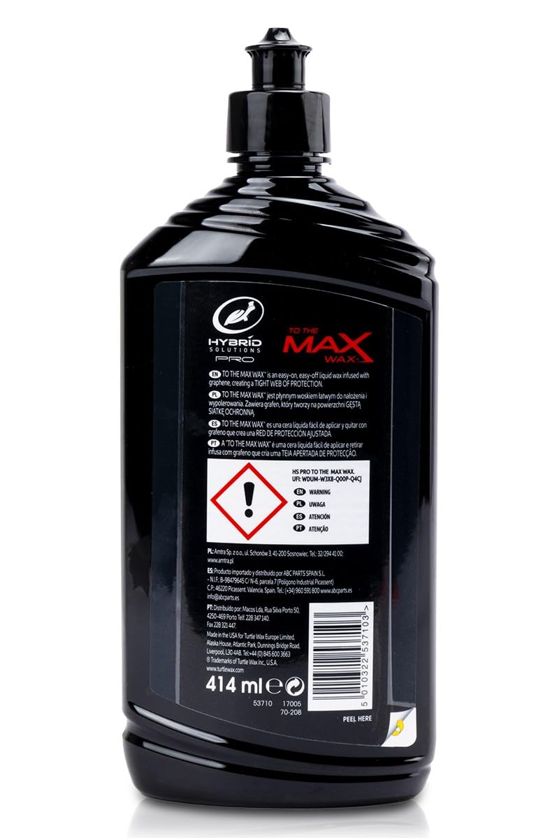 Turtle wax 53710 Hybrid Solutions PRO Cera Max Wax con Grafeno Infundido 414 ml.
