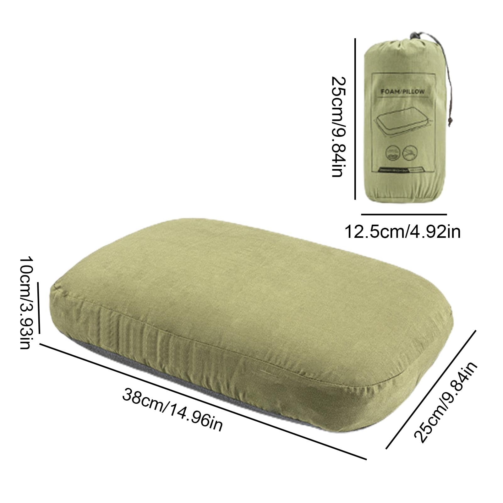Oreiller De Backpacking Oreiller Compact, Ergonomique et Compressible, avec | Rebondissement Lent Housse Amovible Petit Lavable Respirant Compressible Camping Randonné