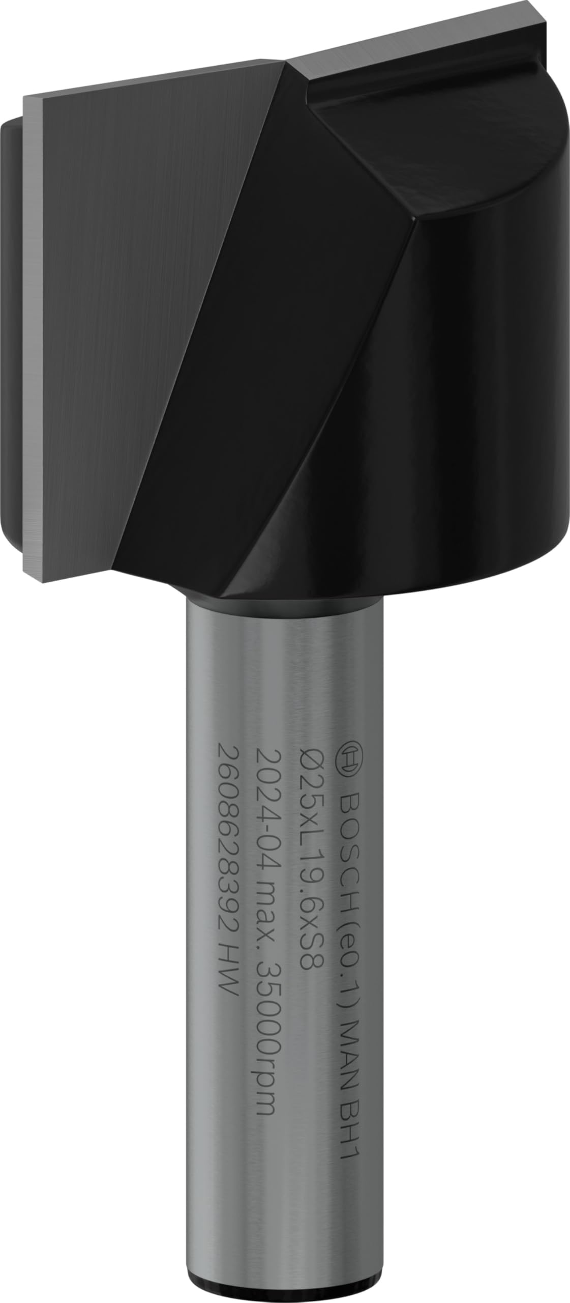 Bosch 1x PRO Nutfräser, zweischneidig, D 25, L 19,6, S 8
