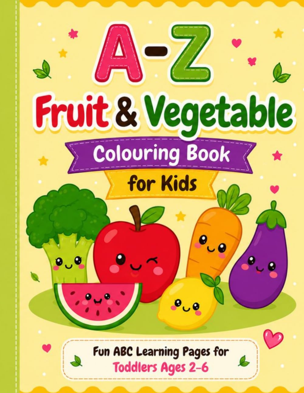 A-Z Fruit & Vegetable Colouring Book for Kids