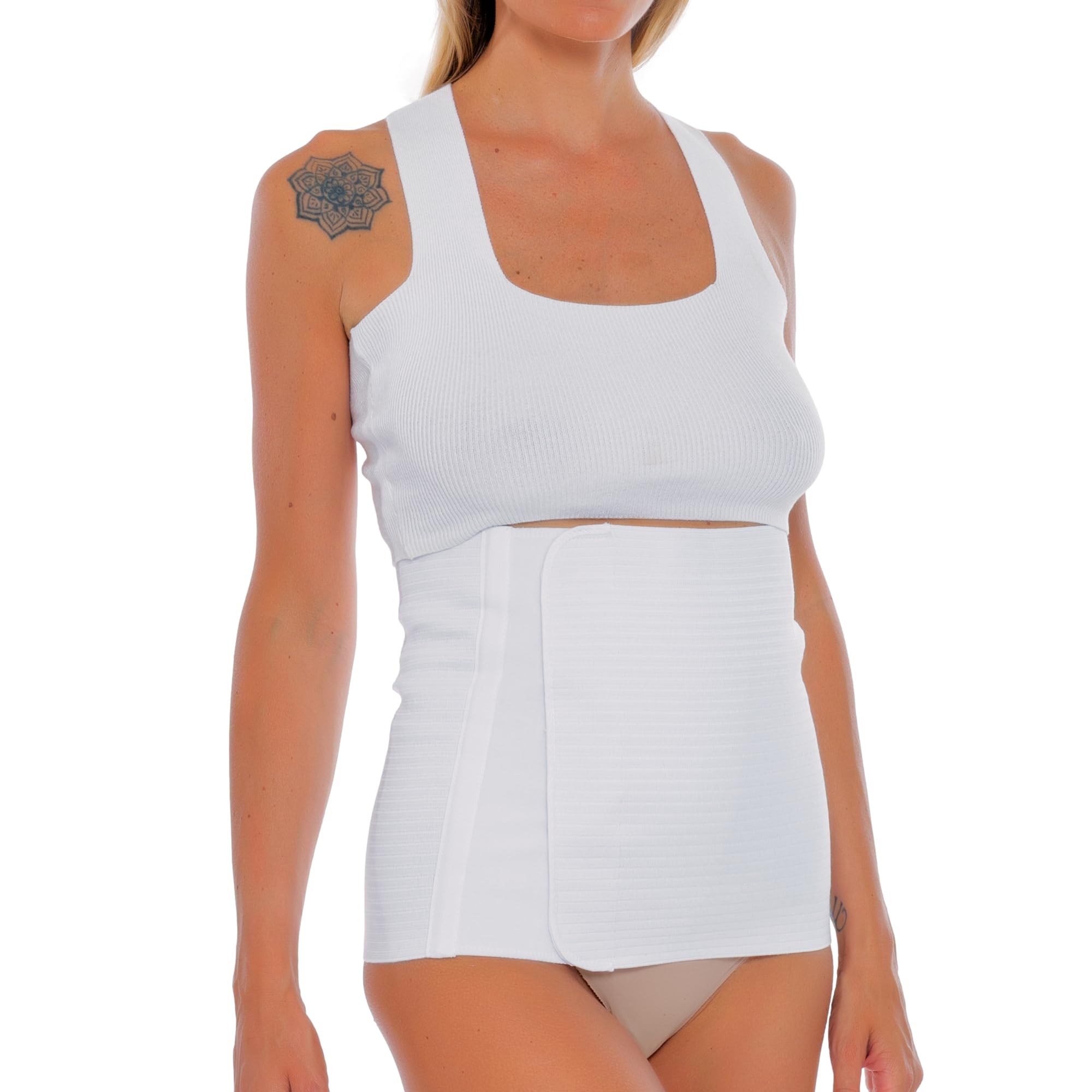 Fascia Post Operatoria e Post Parto - Pancera Post Parto Addominale Elastica e anti strappo, Fascia Lombare supporto schiena di sostegno e contenitiva, Chiusura singola, Taglia M