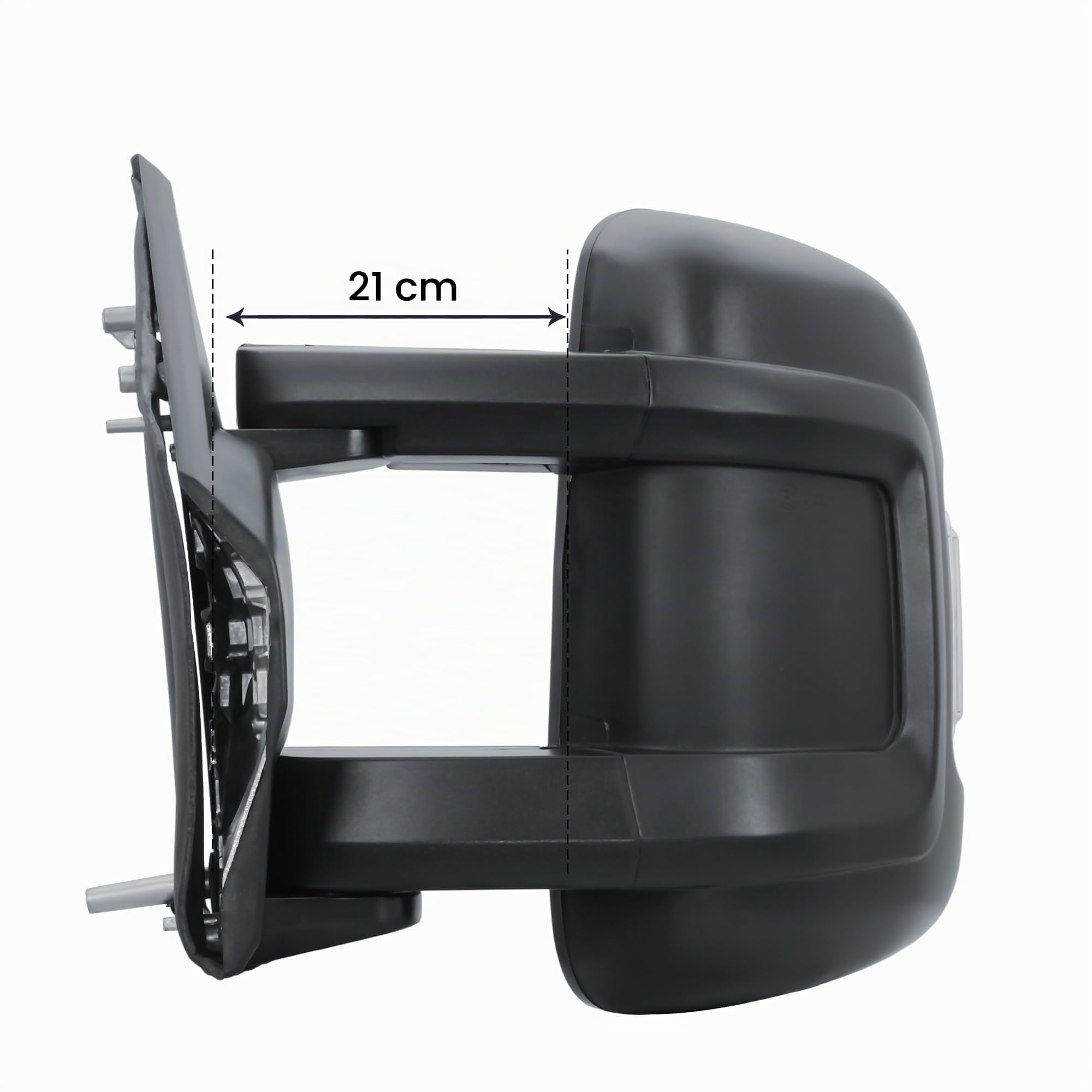 Specchietto retrovisore sinistro a braccio lungo elettrico e riscaldabile con indicatore di direzione per Fiat Ducato Citroën Jumper Peugeot Boxer 2006-Onward Opel Movano 2022-Onward
